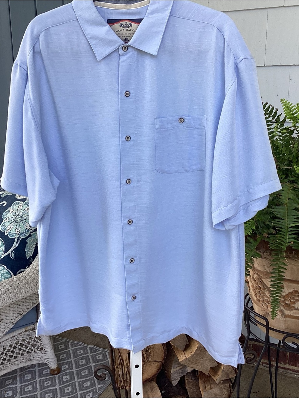 Bahama Bay Club Light Blue Men's Shirt XL NWOT